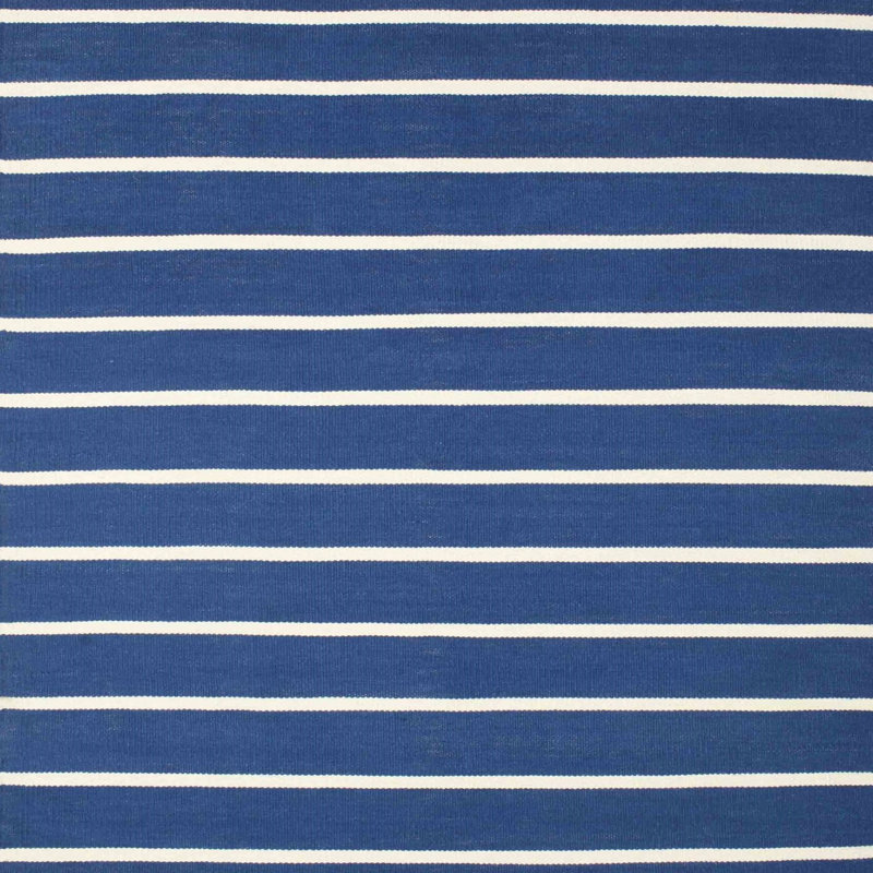 Tapis bleu/blanc contemporain, Carré 3 pi
