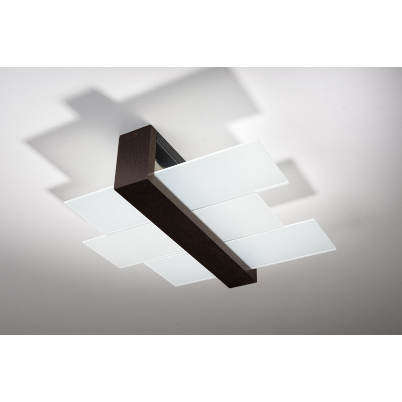 Helios 1-Light Flush Mount, Wenge