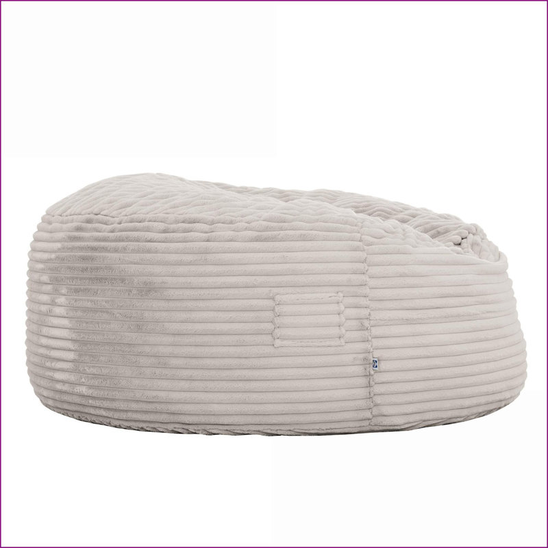 60 po. Fauteuil à billes 60 po. Enfants | Taupe | Rond, Polyester gris, H 18 po x l 21 po x P 23 po