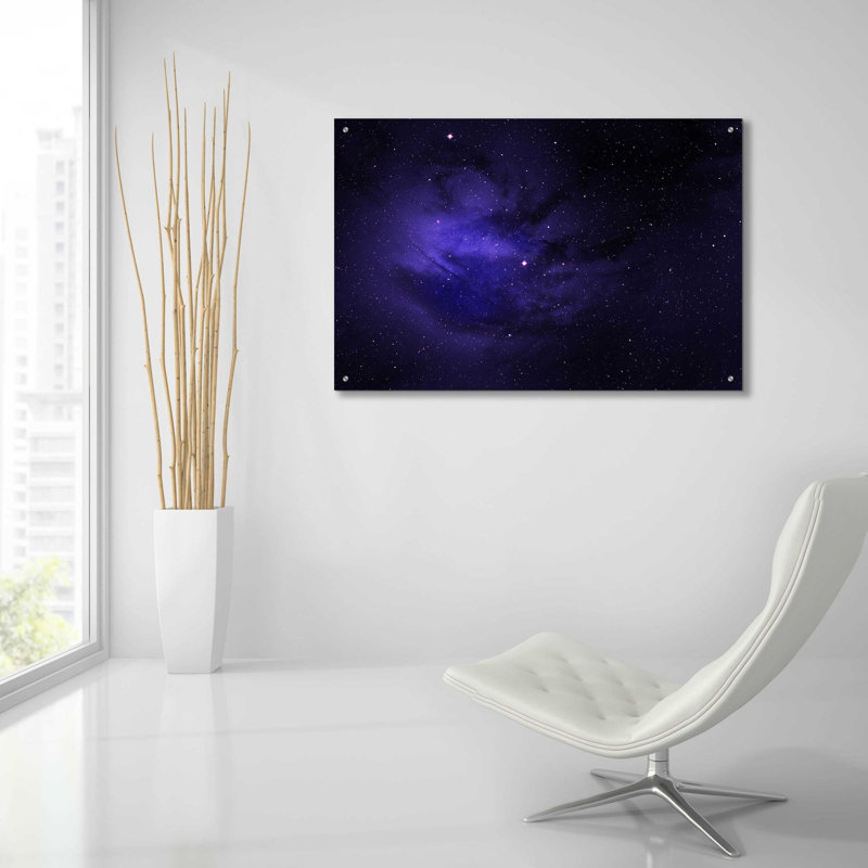 «Persian Indigo Night» par Inconnu, art mural en verre acrylique, H 24 po x l 36 po x P 0,2 po