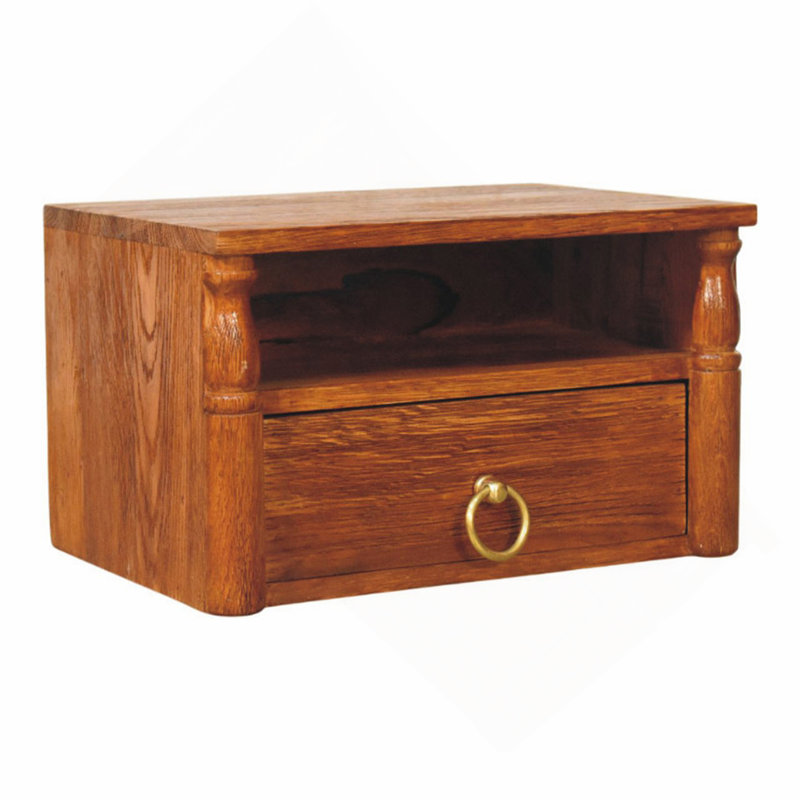 Furniture Solid Wood Turned Wall Nightstand