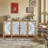 4-Door Hollow-Carved Accent Cabinet, Distressed Wood Storage Cabinet Cupboard With Adjustable Shelves,Unique Design For Kitchen, Dining Room, Living Room, Entryway-1672806546