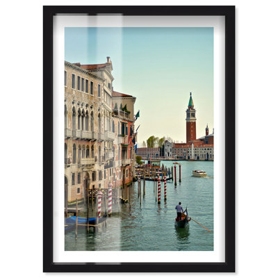 Gondola Glide Venice Shadowbox Print Travel Art Prints by Notoriart