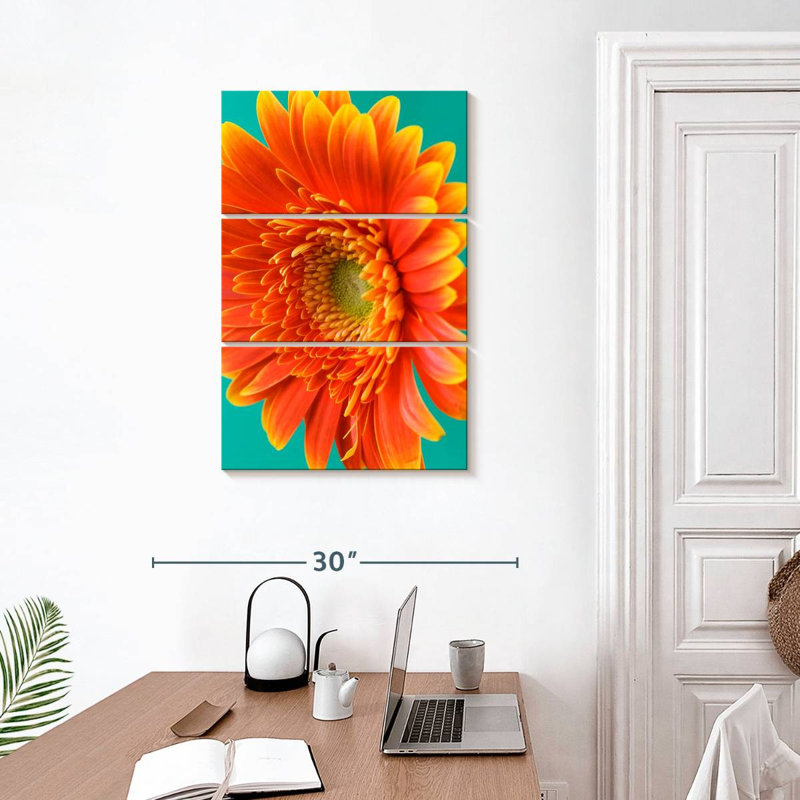 Harnek orange Gerbera Daisy II, H 32 po x l 20 po