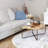 Industrial Coffee Table with Cross Leg Base