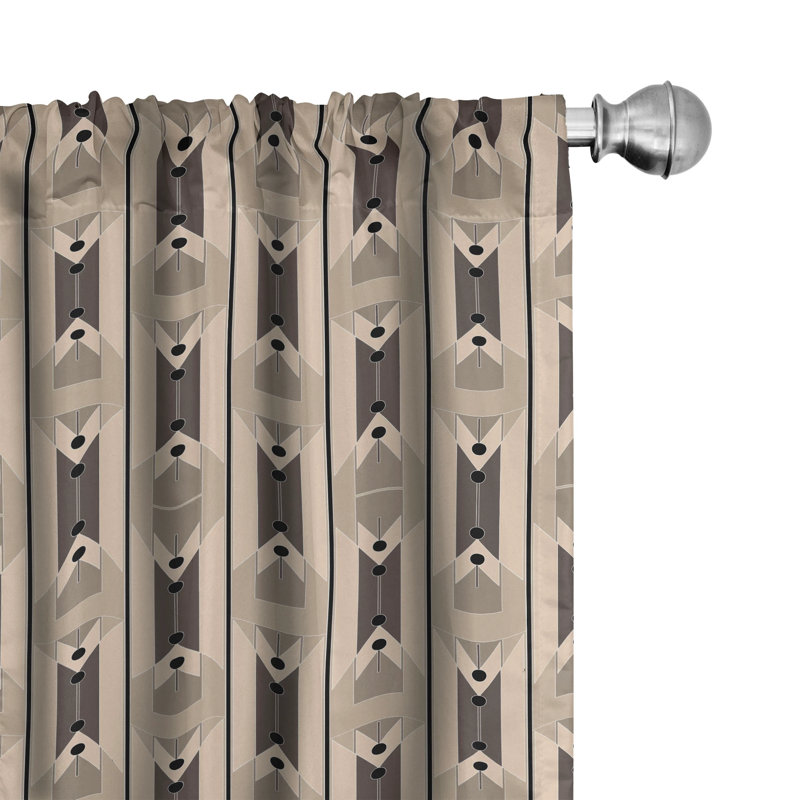Striped Semi-Sheer Rod Pocket Curtain Panels, 28" x 95"