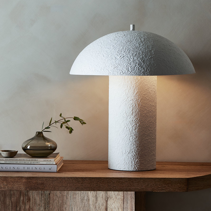Santorini Table Lamp, Matte White Plaster