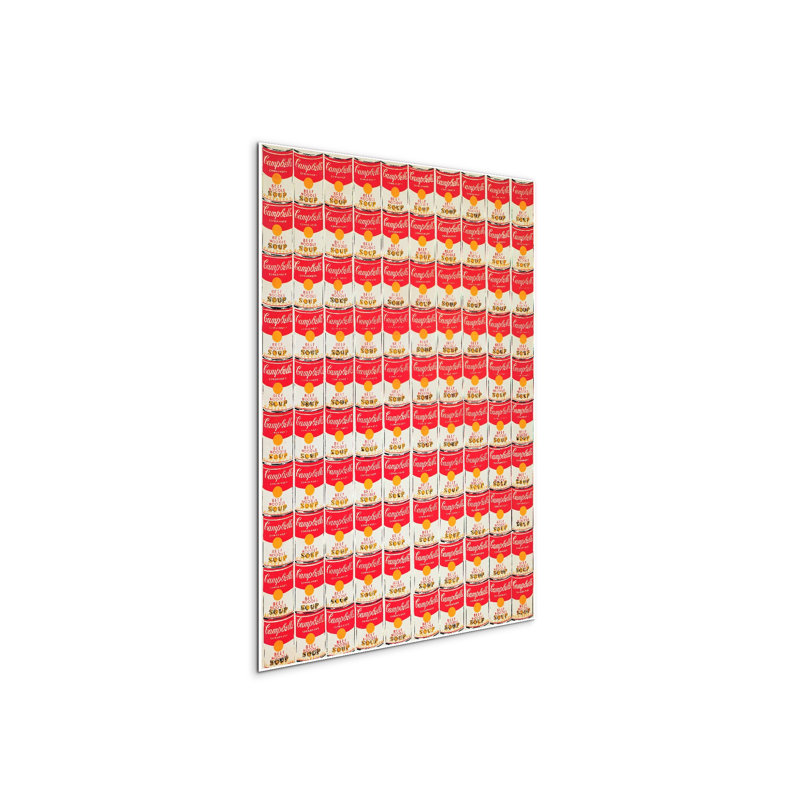 One Hundred Cans 77.5cm H x 58cm W MetalArt Materic Aluminum Satin Effect, Frameless Panel, Lightweight Ready to Hang