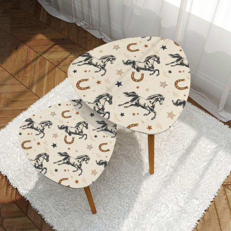 Ensemble de 2 tables basses gigognes Triangle