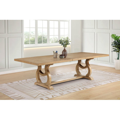 Fremont Brown Trestle Rectangular Dining Table