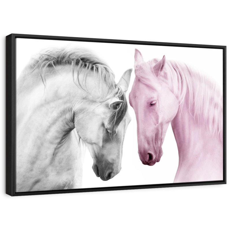 Animal "Couple de chevaux", H 25 po x l 17 po