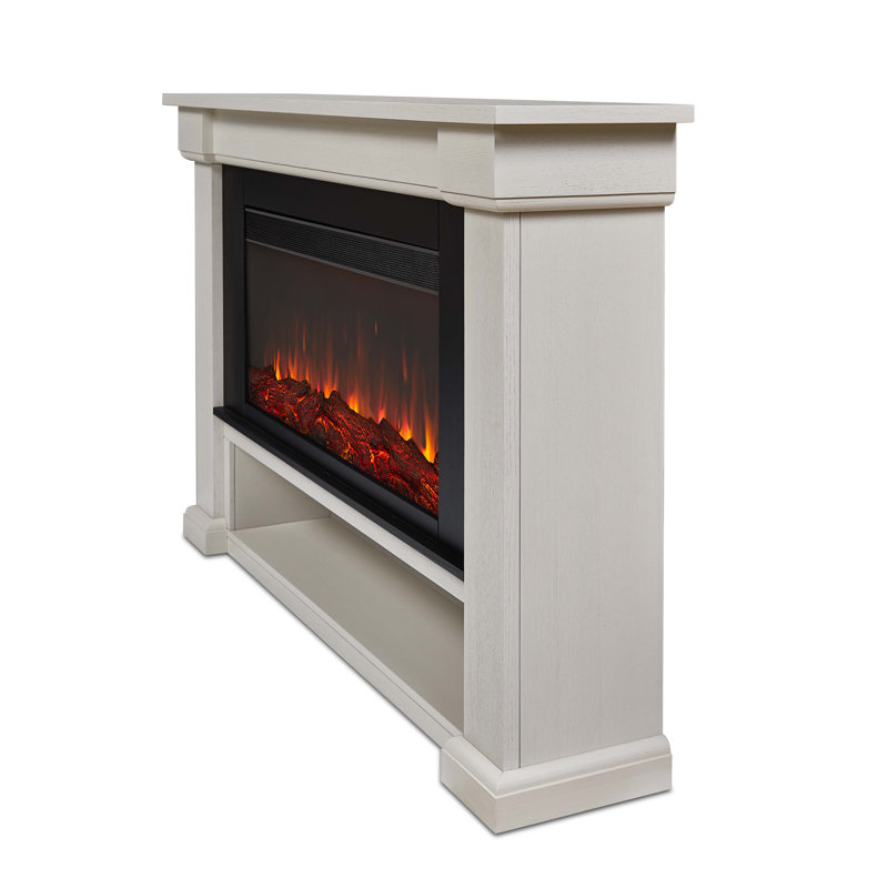 Bristow 66" Landscape Electric Fireplace by Real Flame, Bone, Standard