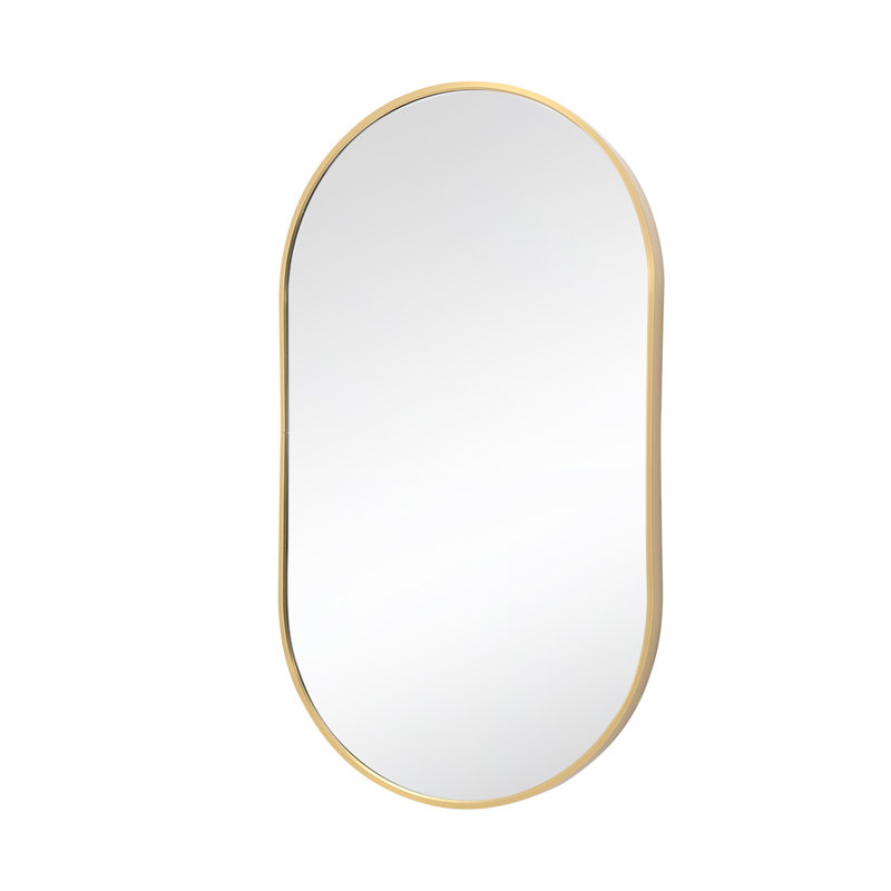 Loy Metal Oval Mirror, Gold