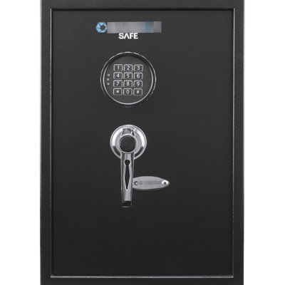 1.45 Cubic Ft Safe, Black, With Electronic Lock And Pre-Installed Mounting Kit Black Safe Volume, Possibilities For Flexibility