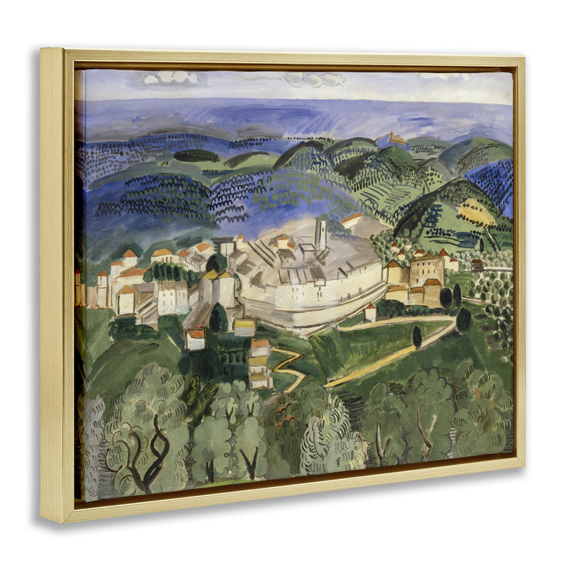 "Classic" par Raoul Duffy, H 25 po x l 31 po, Cadre flottant métallique doré