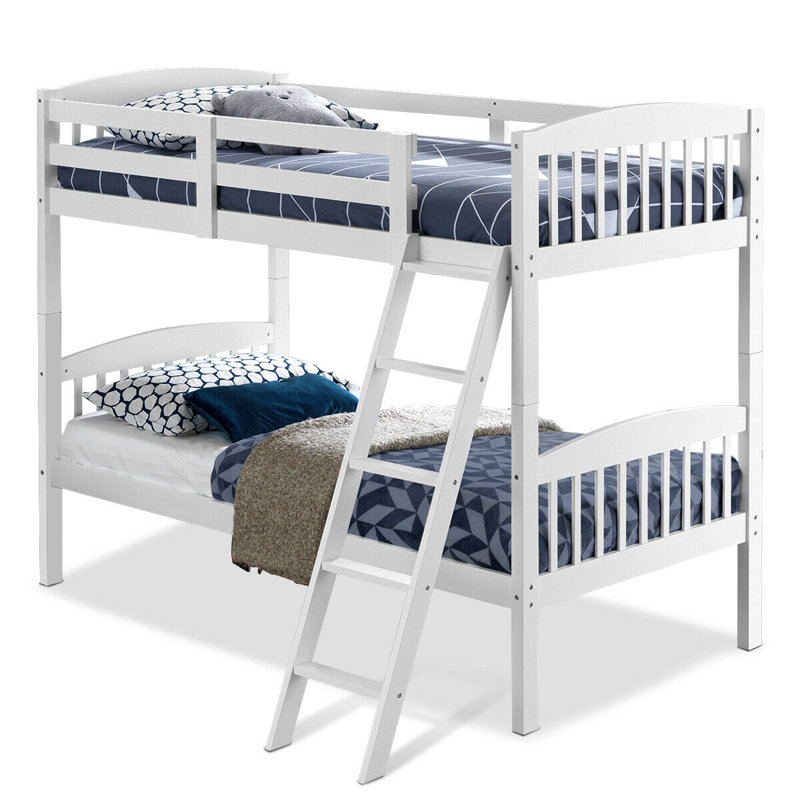 Maumee Kids Twin Bunk Bed, White