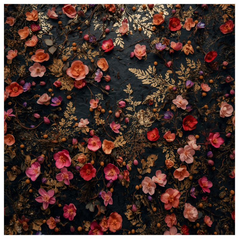 Housses de couette arrangement floral floral, Grand lit