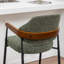 Tabouret de comptoir rembourré avec accoudoirs Devane-123161737