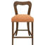 Une paire de tabourets de comptoir sans accoudoirs en noyer et en bois d'hévéa de haute qualité, une conception de siège volumineux, un dossier ergonomique pour un tabouret d'assise décontracté-537524326-537524329