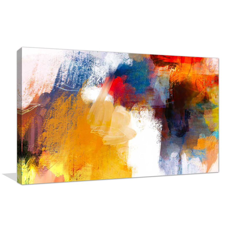C'est une fête I - Peinture, Toile tendue, H 18 po x l 30 po x P 1 po