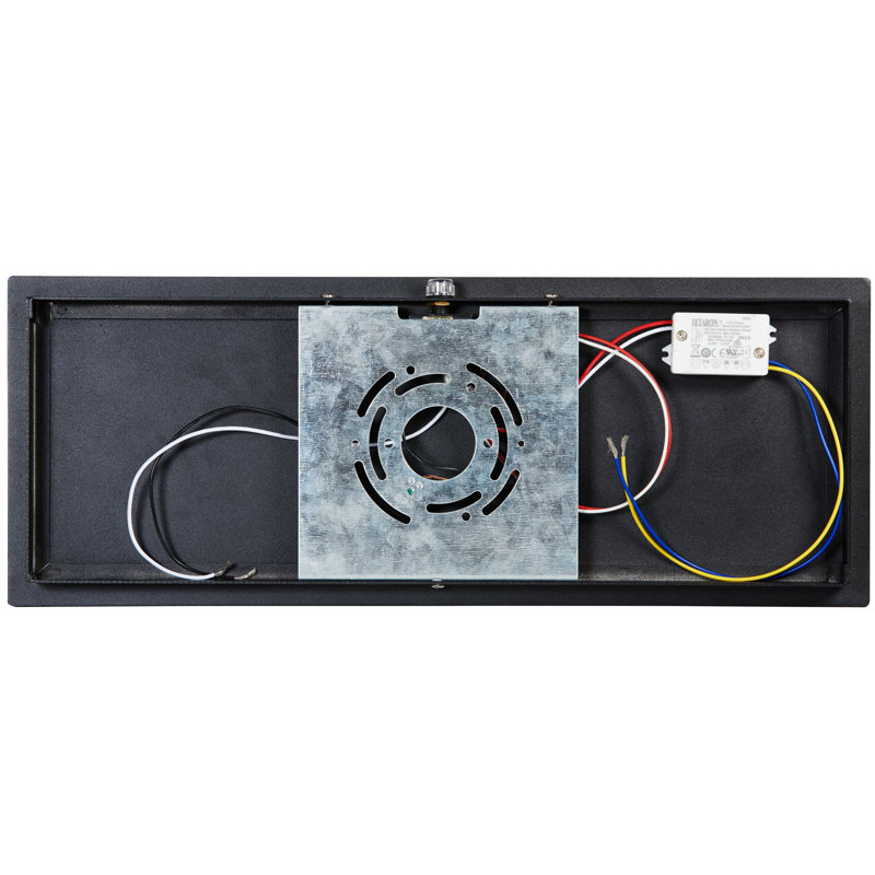 Large Black Steel Floating Address Plaque with Light Sensor