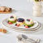 3 piece oval stoneware serving platter set,16in/14.7in/13.5in