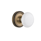 Classic Rosette with White Porcelain Door Knob