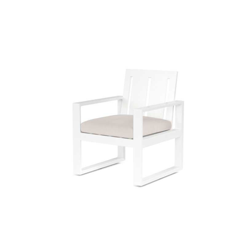 Newport Outdoor Dining Armchair, Canvas Natural Sunbrella® Canvas