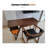 Chic Solid Wood Desk: Modern Contrast & Utility-109691260