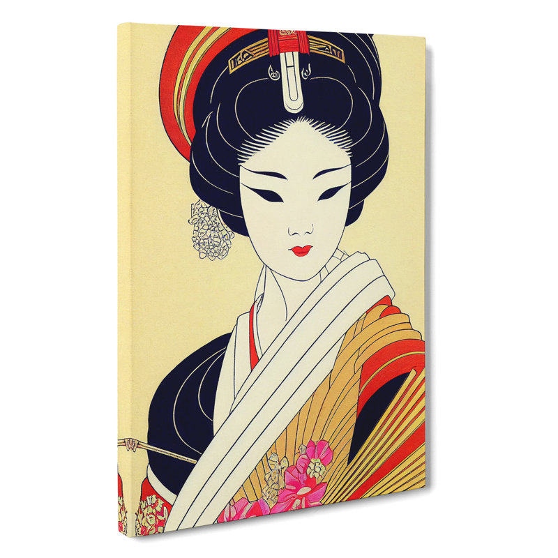 Splendid Geisha - Wrapped Canvas, 50cm H x 35cm W x 3cm D