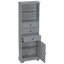 Armoire de salle de bain traditionnelle 67 po Durnell avec tablettes réglables et panneau de fibres à densité moyenne imperméable-126157661