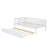Wood Daybed With Trundle And Fence Guardrails-1840544085