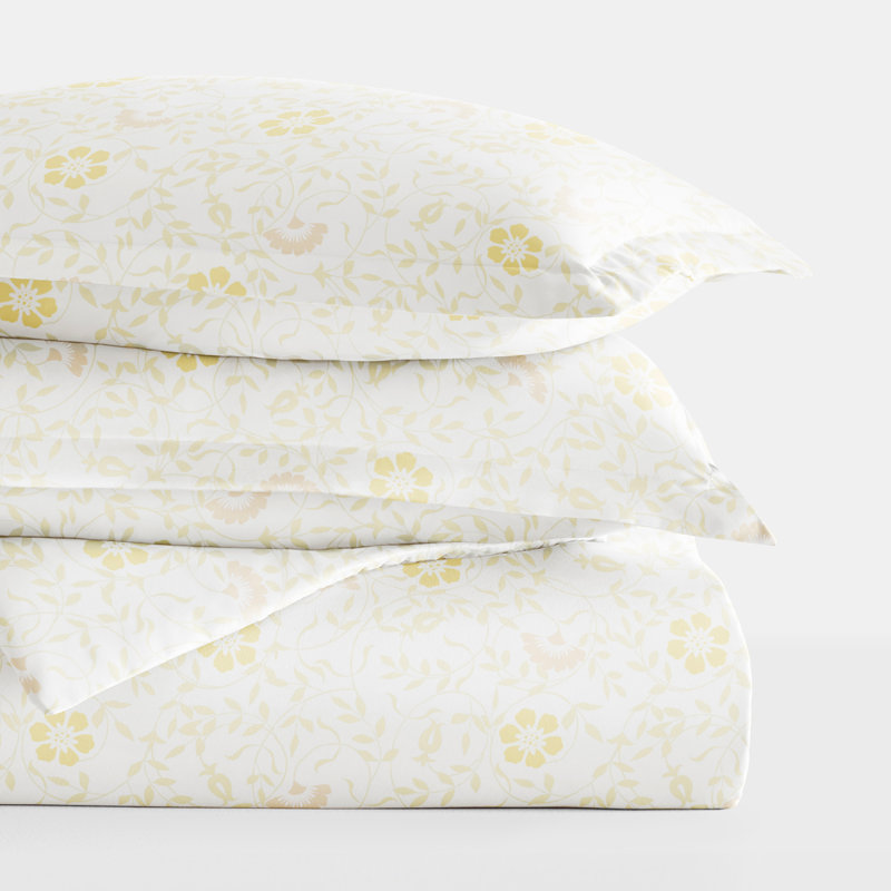 Premium Ultra Soft Spring Vines Print Twin Sham Set