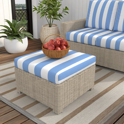 Repose-pieds d'extérieur avec coussins Sunbrella Henri