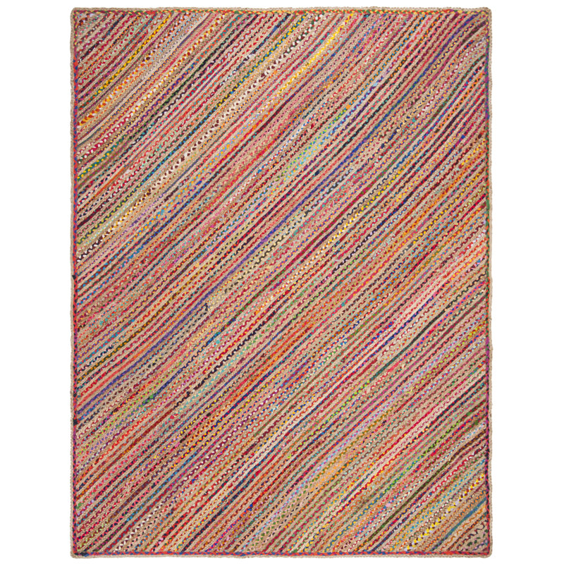 Polegate Hand Woven Jute, Cotton Rug, Rectangle 8' x 10'