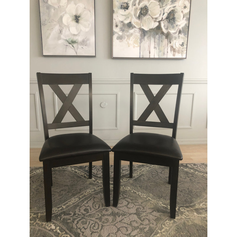 Luckett 19'' H Upholstered Walnut Side Chair