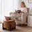  Faux Leather Upholstered Round Ottoman with Storage-411347301