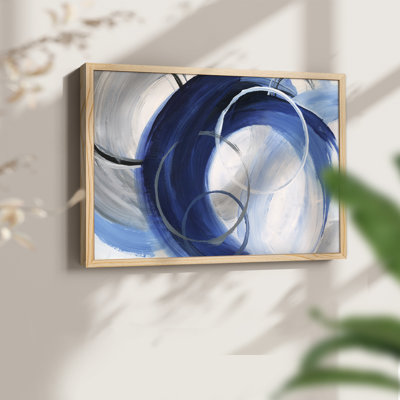 Indigo Rings -Framed Print - Restickable