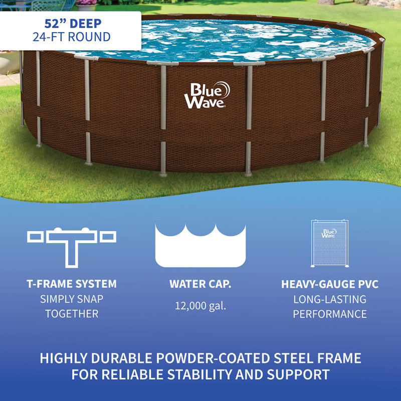 Blue Wave Mocha Wicker Pool