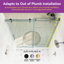 Porte de douche coulissante simple sans cadre avec verre transparent 55 "- 59" x H 75 "-94489782