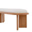 Banc rembourré en bois massif CloudHaven