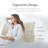 Sit-up Back Comfort Linen-look Textured Ivory Bed Rest Headboard Wedge Reading Pillow Back Support-77462737