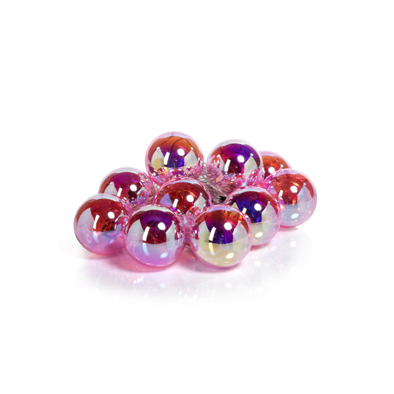 Spectrum 10-Light Battery LED String Lights, Pink