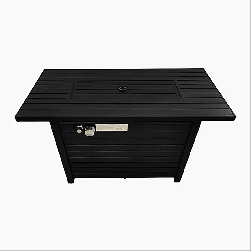 24" H Steel Propane Outdoor Fire Pit Table With Lid - CM-1124