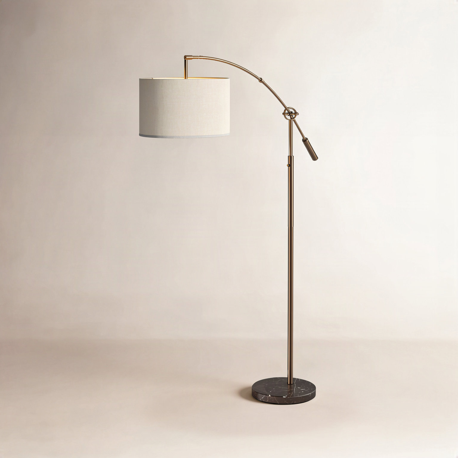 Kata 81'' Floor Lamp, Brown, Cream