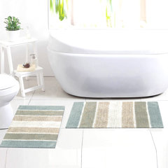 Red Barrel Studio® Bastine Ultra Soft Bathroom Rugs with Non-Slip