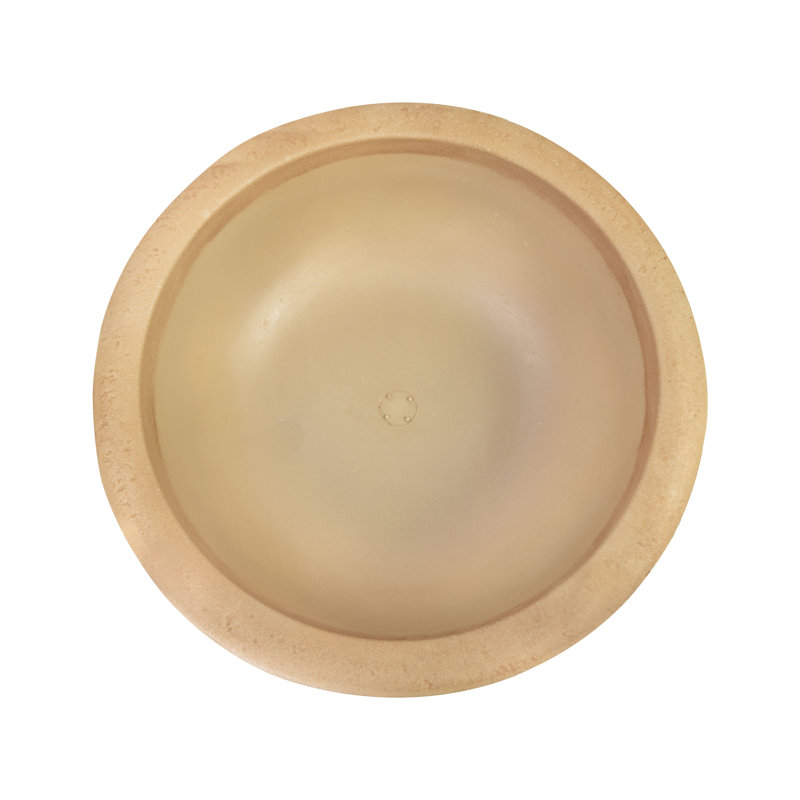Pot de fleurs rond en polyrésine pour l'extérieur 20,75 po x 20,75 po x 11,5 po Ascend - Sable, Sable, 1