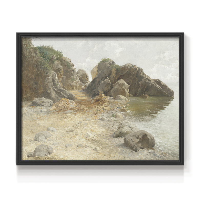 Paysages rétro-CDXLIX - reproduction encadrée, H 8 po x l 10 po, Noir
