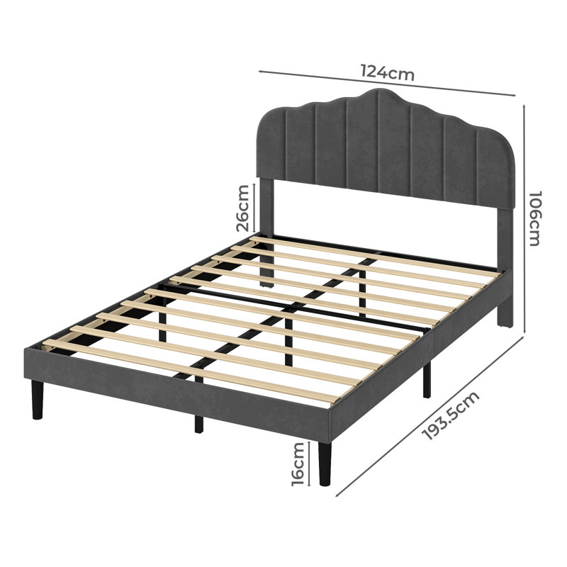 Upholstered Bed, Small Double (4')