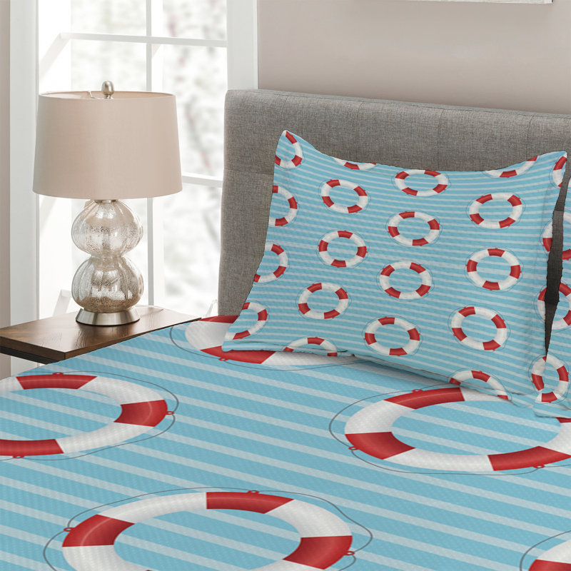 Buoy Coastal Coverlet, King Bedspread + 2 Shams